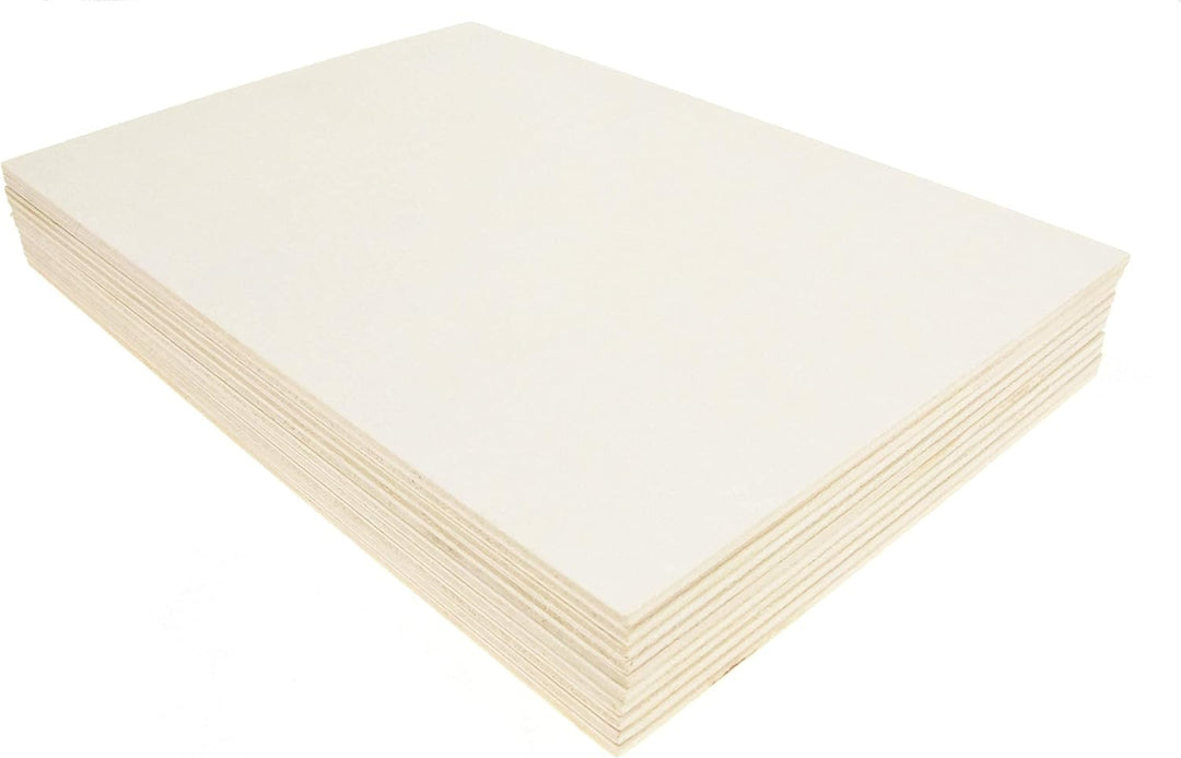 Hagspiel Laubsägeholz, 10 Stk. Sperrholz, Sperrholzplatten, Pappel 4 mm DIN A4 Qualität AB/AB, Laubs