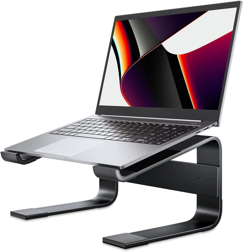 Soqool Laptop Ständer, Aluminium Laptop Stand mit Belüftung, Ergonomisch Laptop Halterung für Schrei