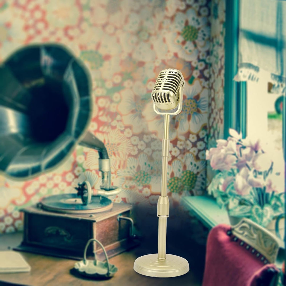 Vintage-Mikrofon-Requisitenmodell, Anhebbares, Realistisches, Leichtes, Klassisches Retro-Stil-Mikro