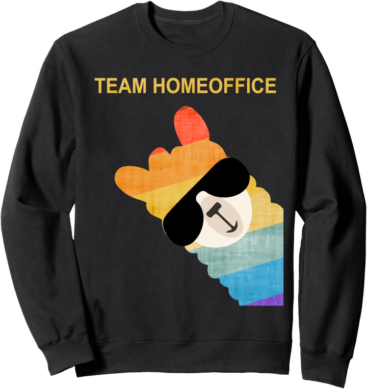 Homeoffice Team Home Office Lustiges Lama Alpaka Geschenk Sweatshirt