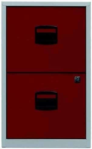 Bisley Home Hängeregistraturschrank PFA, 2 HR-Schubladen, Metall, 506 Korpus Lichtgrau, Fronten Kard