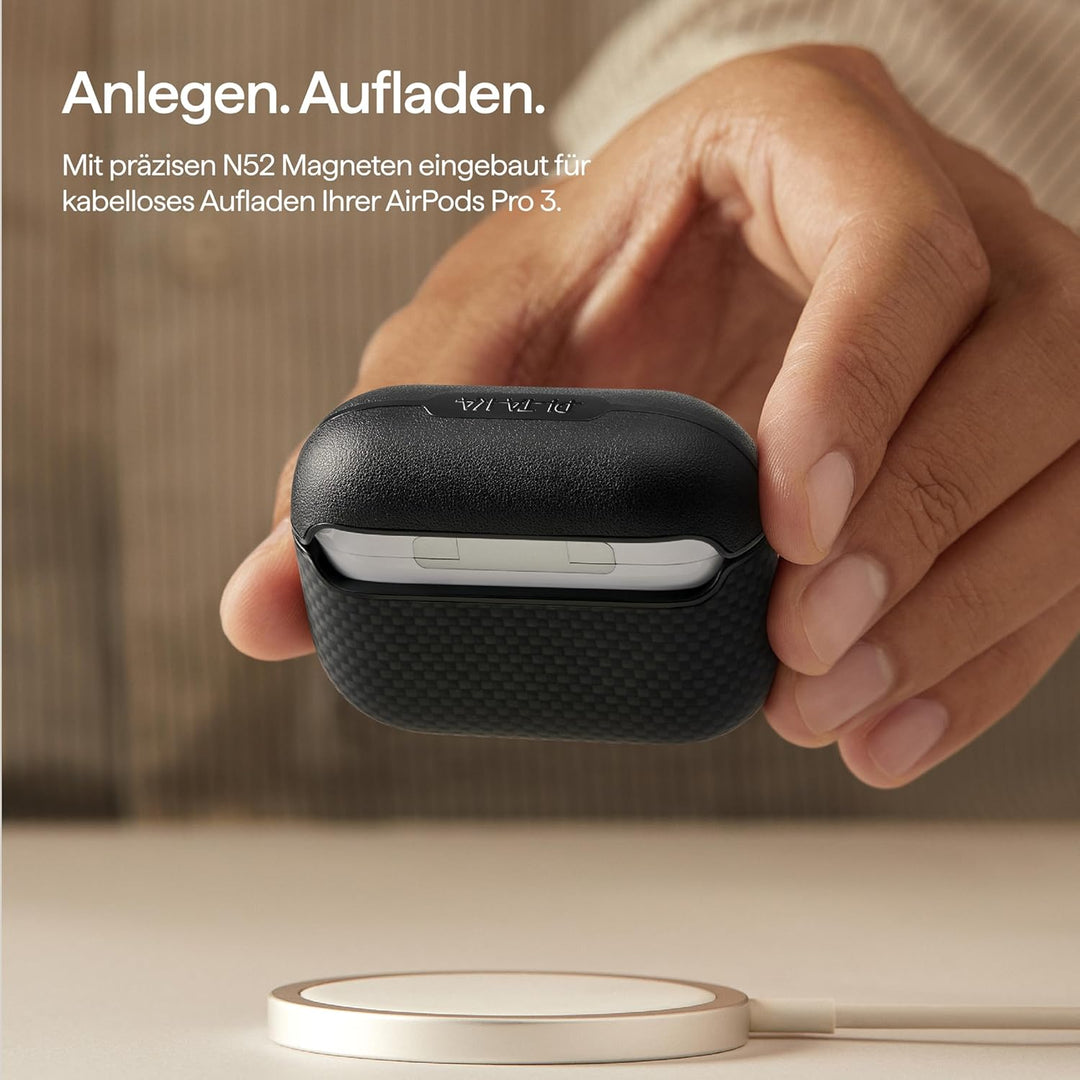 pitaka Hülle für AirPods Pro 3 2025 Magnetische Schutzhülle Kompatibel mit Magsafe mit Rundumschutz