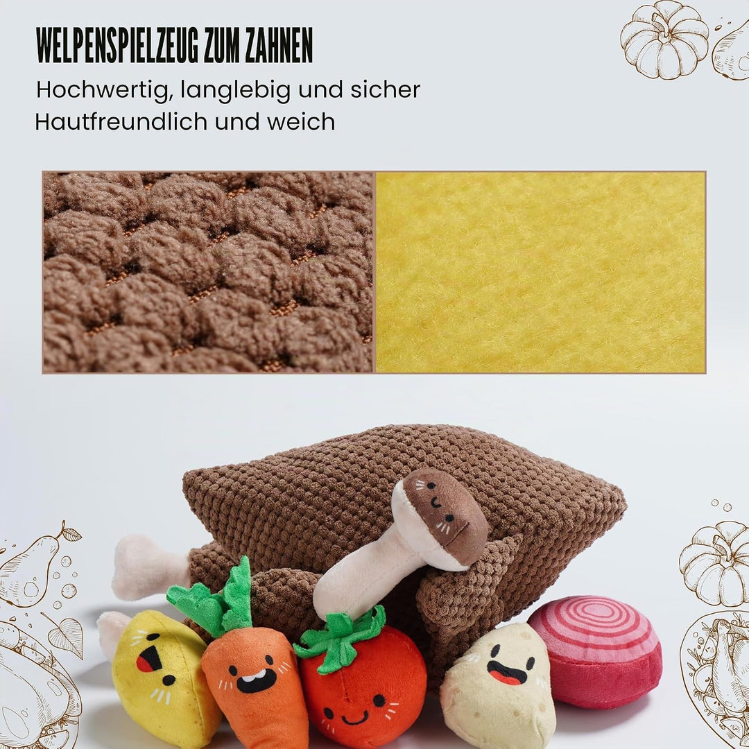 Nocciola Quietschendes Hundespielzeug, Interaktives Hundespielzeug für Langeweile, Haustier-Kauspiel