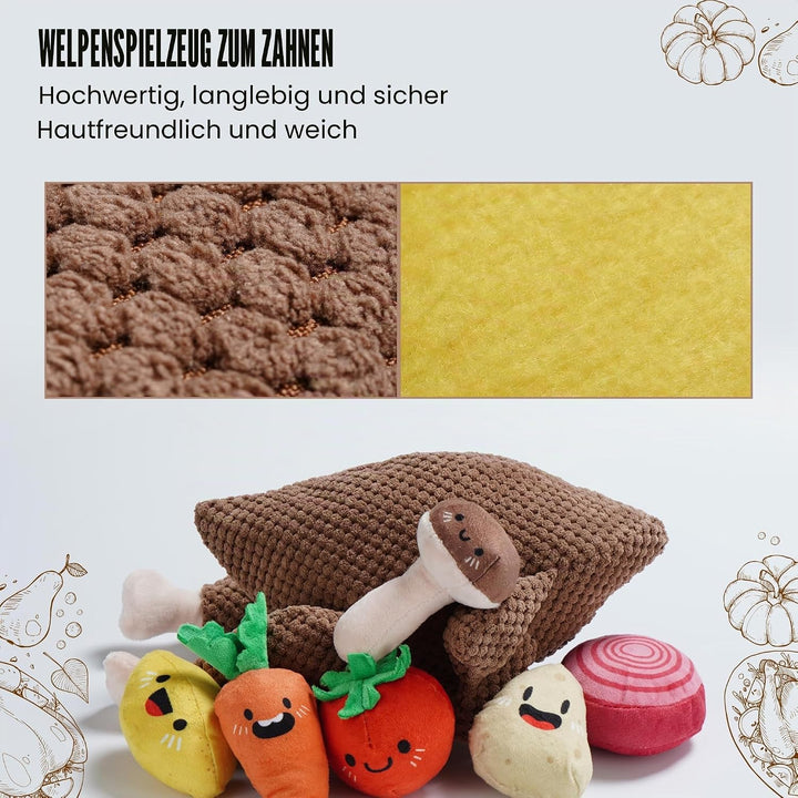 Nocciola Quietschendes Hundespielzeug, Interaktives Hundespielzeug für Langeweile, Haustier-Kauspiel
