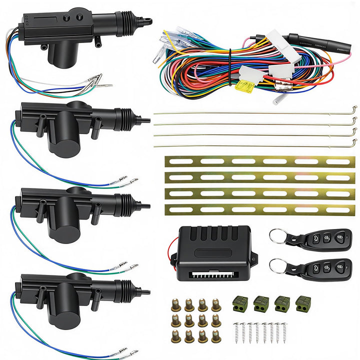 Zentralverriegelung Universal 12V, Auto Fernbedienung Zentrale Kit 4-türiges Zentralverriegelung Set