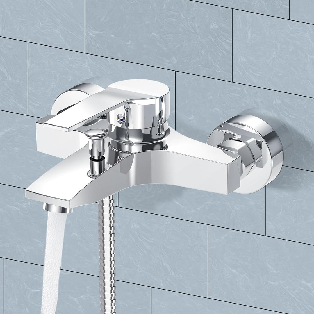 LADOKEE Badewannenarmatur, Wasserhahn Badewanne mit G1/2"-Anschluss, Einhebel Mischbatterie Badewann