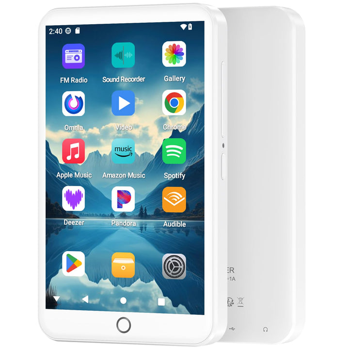 32GB MP3 Player with Bluetooth, WLAN und 4 Inch Touchscreen, White White 32, White 32