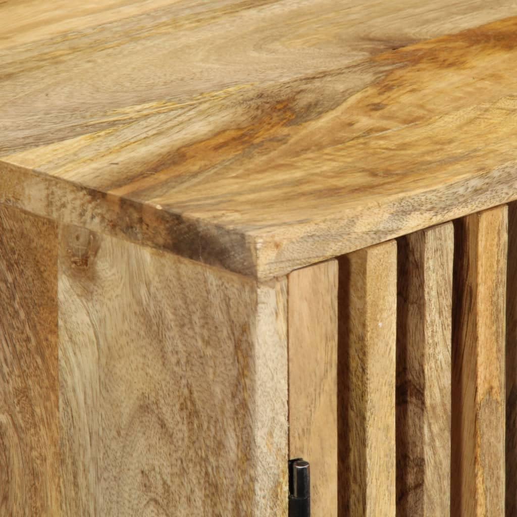 vidaXL Mangoholz Massiv TV Schrank mit 2 Türen TV Board Möbel Lowboard Fernsehschrank Fernsehtisch S