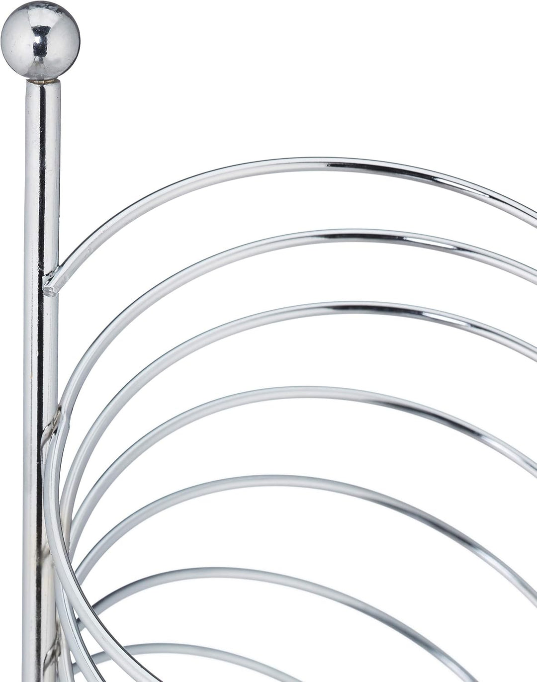 Relaxdays 10 x Obsthalter Spirale Metall, Korb für Orangen und Äpfel, Platz für 7 Stück, HxBxT 48 x
