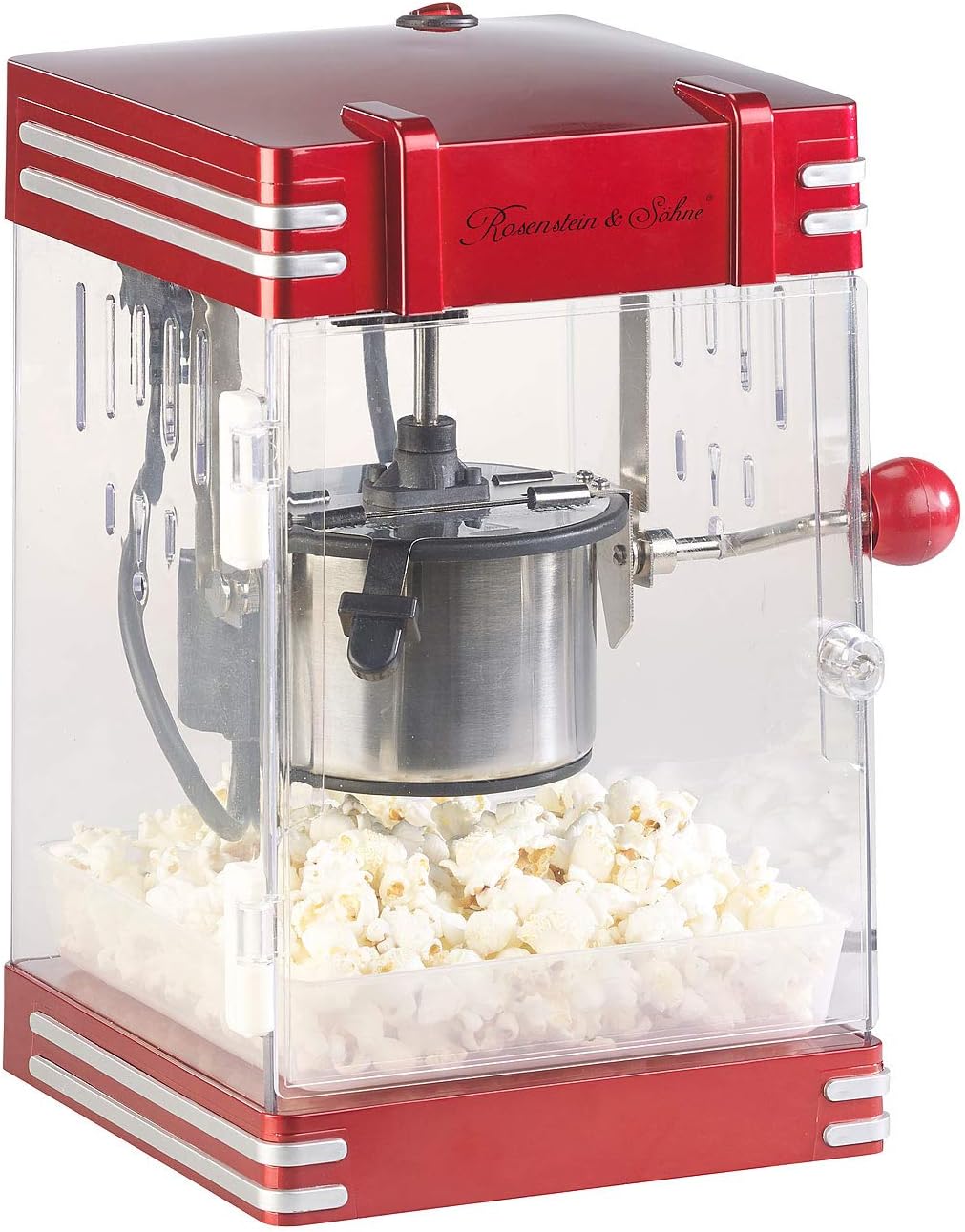 Rosenstein &amp; Söhne Popcornmaker: Mini-Retro-Popcorn-Maschine "Theater" im 50er-Jahre-Look, 230 Watt