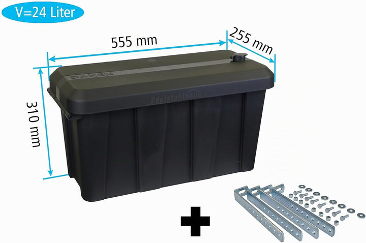 Deichselbox Daken Blackit Lite, Werkzeugkasten, Gurtkiste, Anhängerbox, Staukiste, Daken B24-1 + Ver