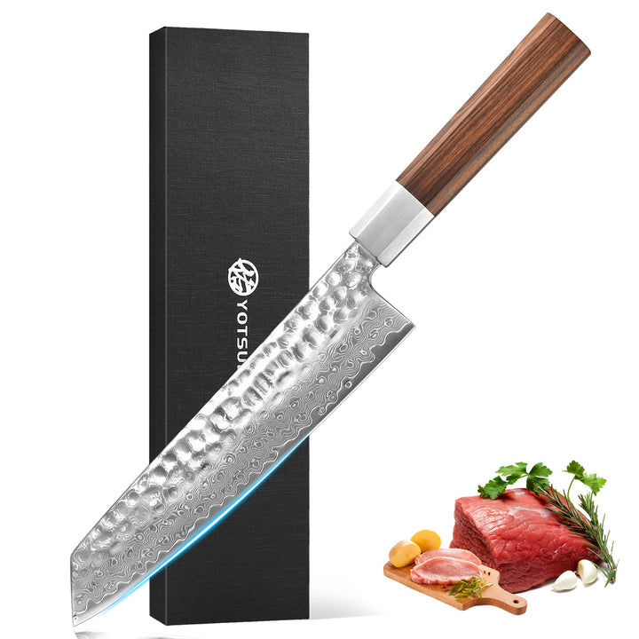 YOTSUBA Damastmesser Kochmesser, Profi Küchenmesser Messer Klingenlänge 20 cm Chefmesser Allzweckmes
