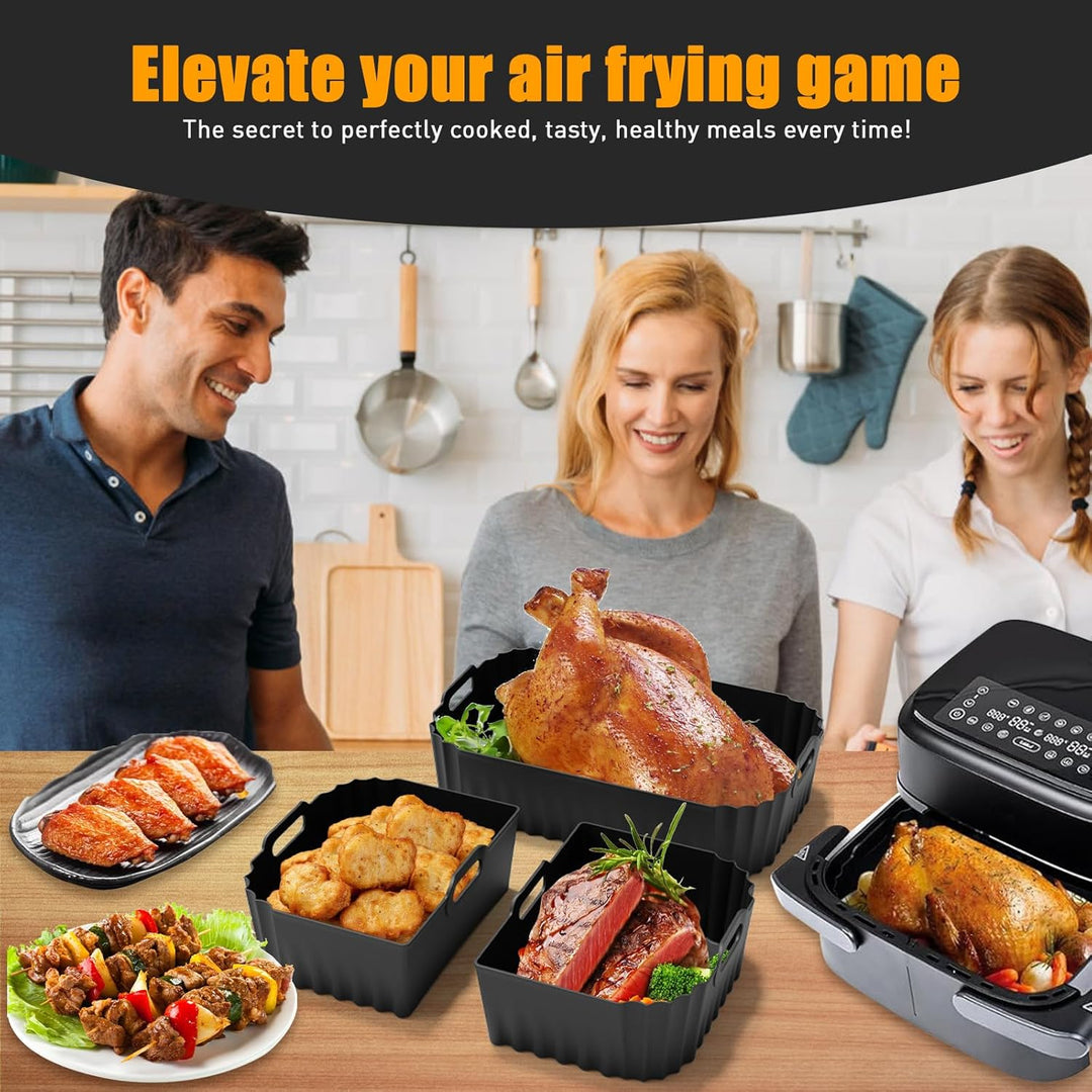 Heissluftfritteuse Zubehör für Philips Airfryer Dual Flexbasket 1000 Series 7,1L, 3Pcs Airfryer Sili