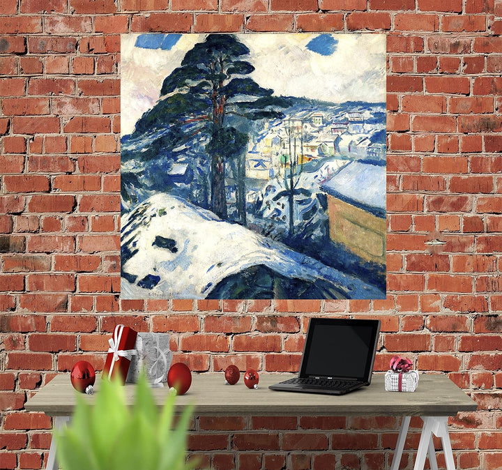 Winter in Kragero By Edvard Munch Leinwandbilder Gerahmte Kunstdrucke Wandkunst Wohnzimmer Schlafzim