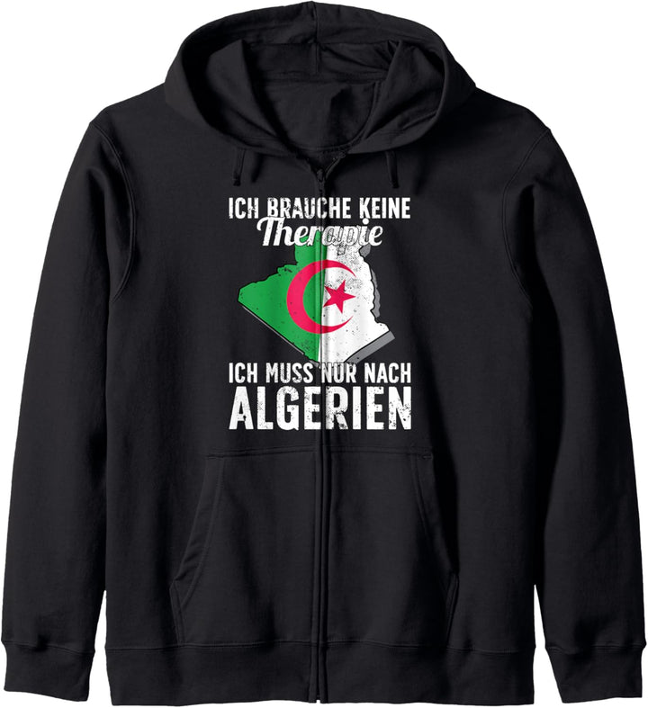 Algerische Flagge I Algerien Urlaub I Algerien Kapuzenjacke
