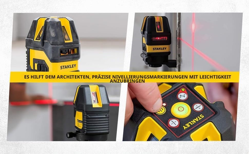 Stanley Multi-Line 4V1H STHT77514-1 Cross Line Laser - Red