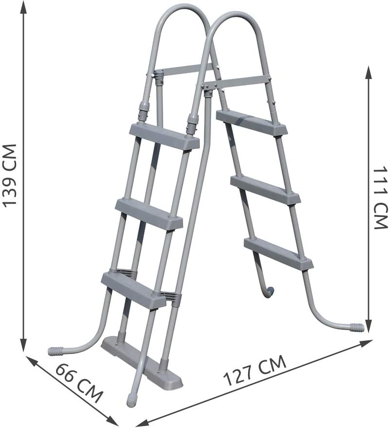 Bestway Poolzubehör Sicherheitsleiter, 107 cm, mehrfarbig, 107 cm