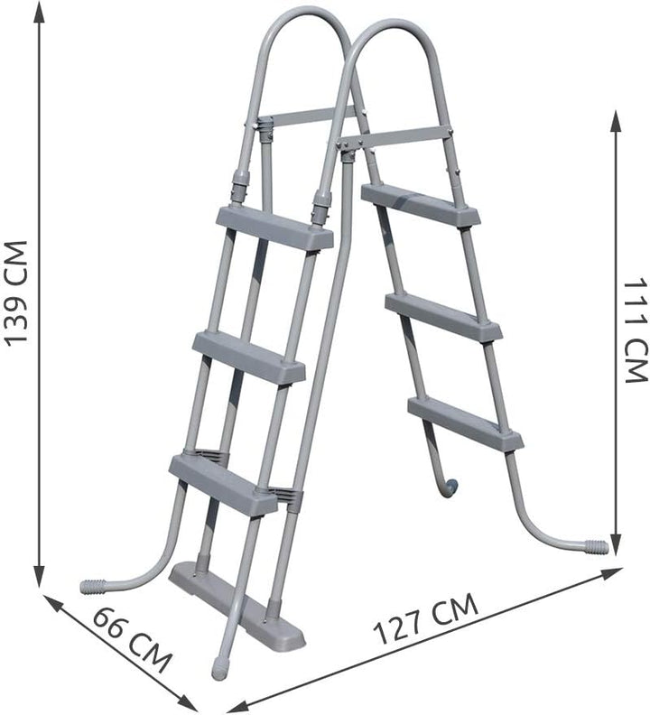 Bestway Poolzubehör Sicherheitsleiter, 107 cm, mehrfarbig, 107 cm
