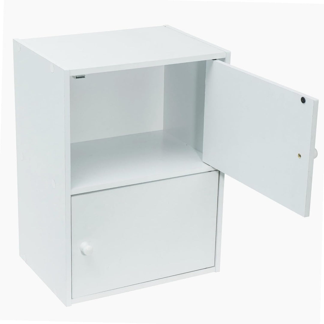 WERKA PRO Weisses Möbel mit Türen 2 Türen (54 x 40 x 29 cm) 2 Türen (54 x 40 x 29 cm) Weiss, 2 Türen
