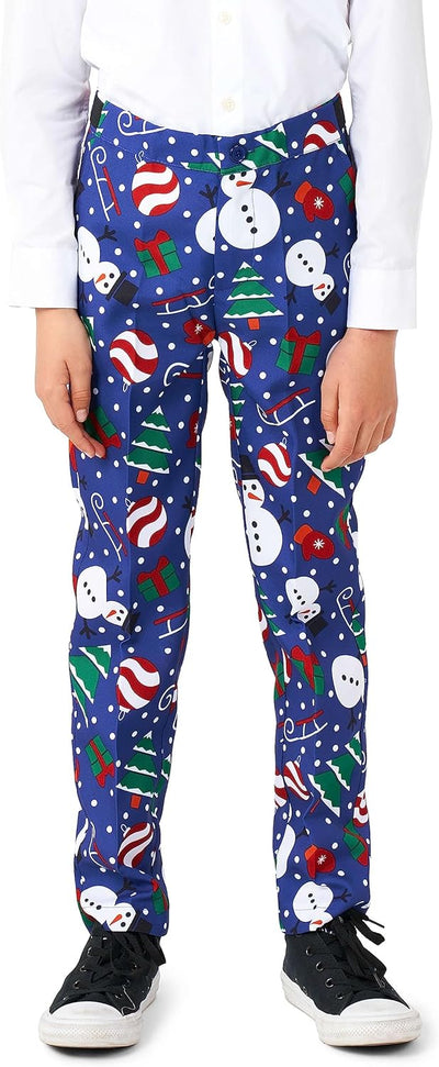 Suitmeister Weihnachtsanzug für Jungen - lustige hässliche Weihnachtskleidung mit echten Lichtern -