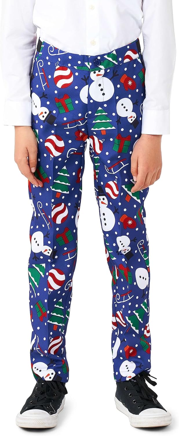 Suitmeister Weihnachtsanzug für Jungen - lustige hässliche Weihnachtskleidung mit echten Lichtern -