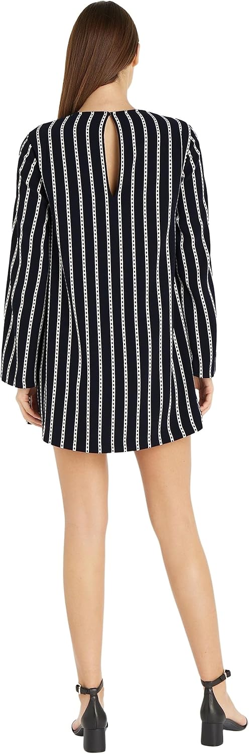 Tommy Hilfiger Damen Argyle Stripe Crepe Shift Dress Ww0ww39965 Fit & Flare Kleider 66 Blau (Argyle