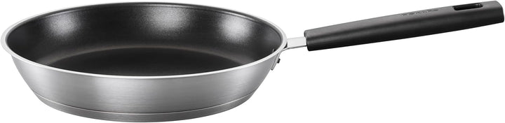 Fiskars Bratpfanne, Ø 26 cm, Für alle Kochfelder geeignet, Rostfreier Stahl/Kunststoff, Kratzfest, H