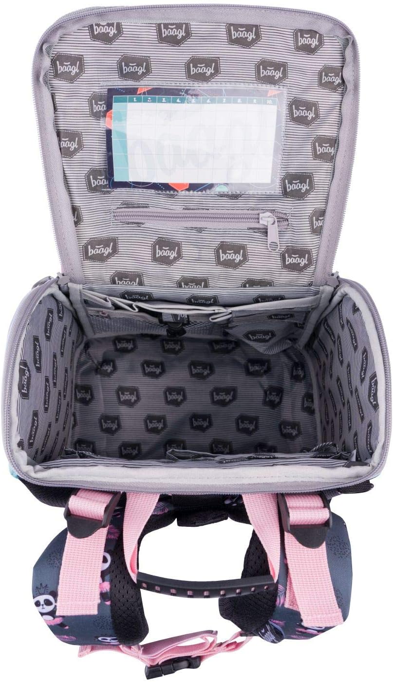 Baagl Schulranzen Mädchen Set 5 Teilig - Zippy Schultasche ab 1. Klasse - Grundschule Ranzen mit Bru