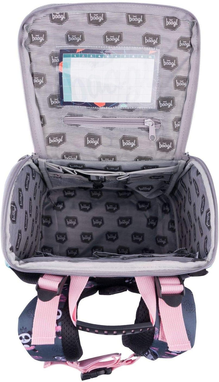 Baagl Schulranzen Mädchen Set 5 Teilig - Zippy Schultasche ab 1. Klasse - Grundschule Ranzen mit Bru