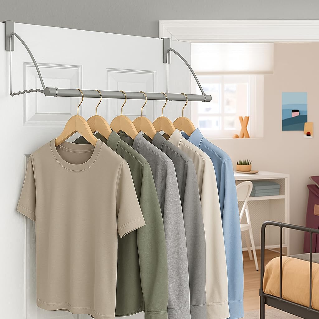 Hold N Storage Türgarderobe für die Tür, Kleider-Organizer und Tür-Aufhänger für Kleidung oder Handt