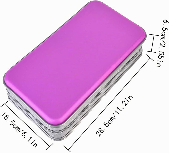 UENTIP CD Tasche 96 Kapazitäten, tragbare DVD-Hülle aus Hartplastik, CD-Organizer, Brieftasche, schü