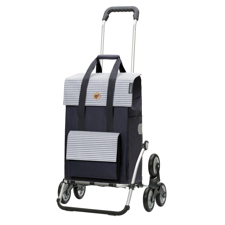 Andersen Einkaufstrolley - klappbar - 54 Liter - Treppensteiger Blau, Blau