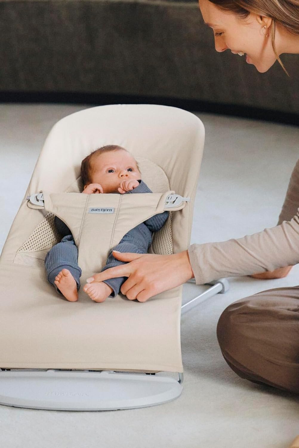 BabyBjörn Balance Soft Hängematte, Stoff/Jersey, Tri-Fabric, Hellbeige