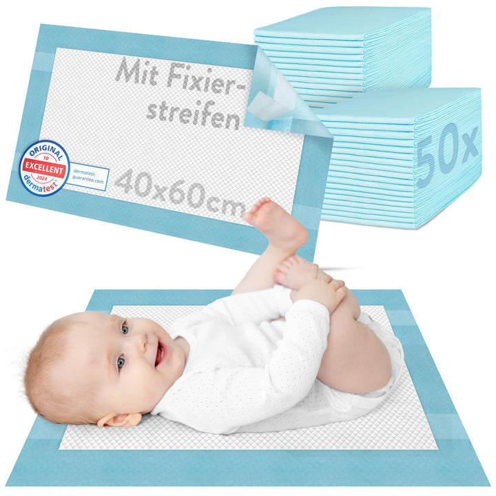 Hautfreundliche Wickelunterlagen einweg 40 x 60 cm DERMATEST SEHR GUT saugstarke einweg wickelunterl