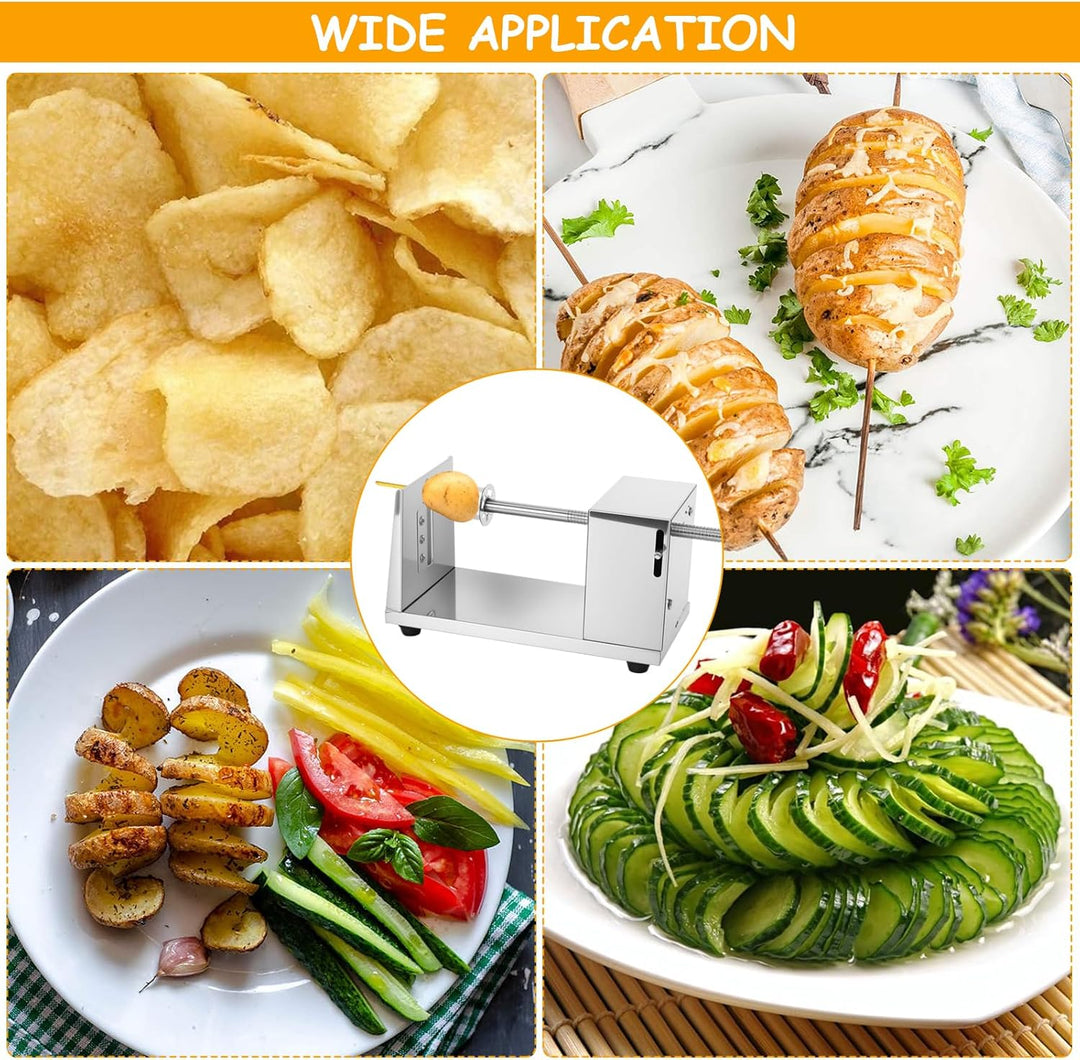 Spiralschneider Edelstahl, Kartoffelschneider für Gemüse &amp; Obst | Edelstahl, Lebensmittelecht, Für G