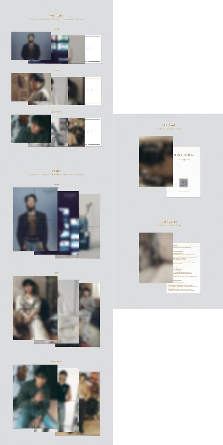 JUNGKOOK BTS - Solo Album GOLDEN [3 Ver. + Weverse Album Ver. SET]