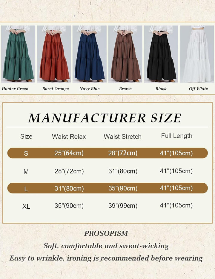 BEAUTELICATE Mittelalterlicher Rock Lang Baumwolle Damen Renaissance Rock Kleidung Viktorianisch Ste