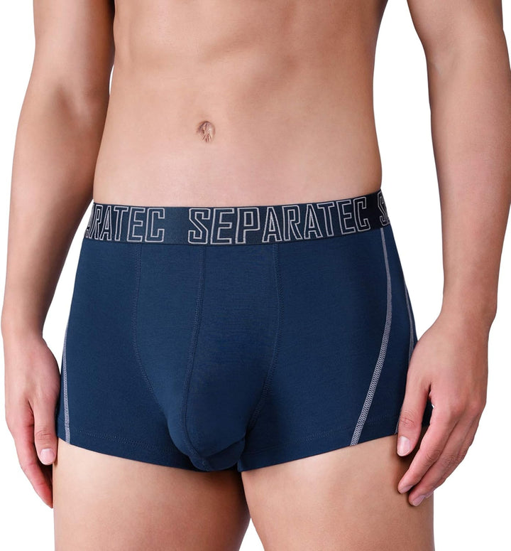 Separatec Herren Boxershorts Glattes Bambus Rayon mit getrennten Beuteln Unterwäsche 3er Pack Boxers