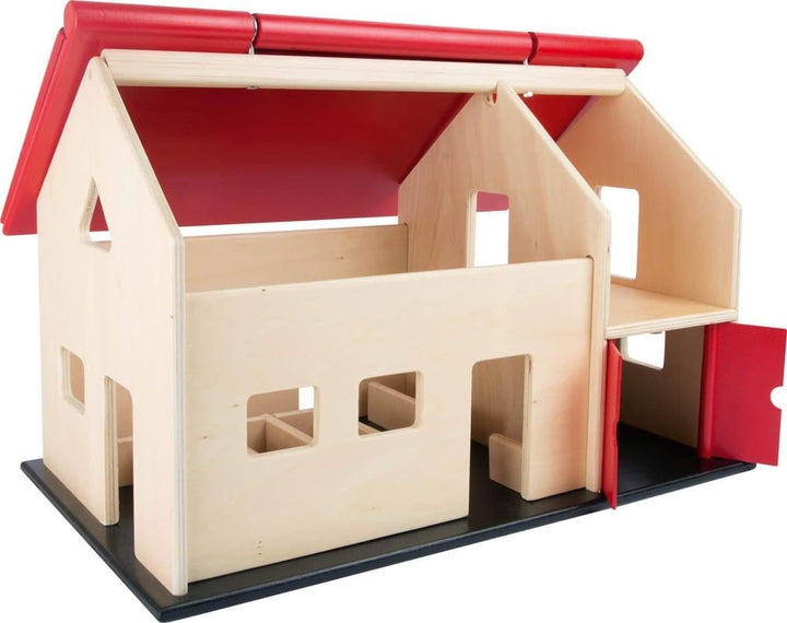 small foot Grosser Bauernhof, aus Holz, mit aufklappbarem Dach und Schwingtoren, ab 3 Jahren, 8502,