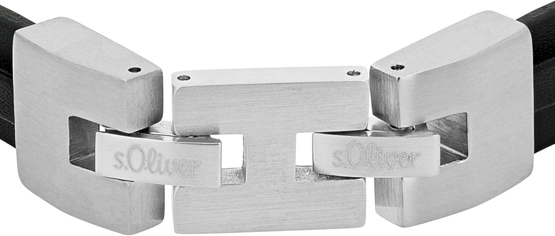 s.Oliver Armband Edelstahl Herren Armschmuck, Kommt in Schmuck Geschenk Box Zeichen, Formen & Symbol