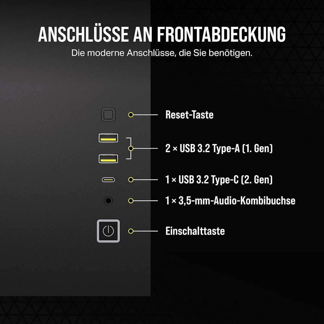 CORSAIR 2500D Airflow mATX PC-Gehäuse - Ohne Lüfter - Zweikammer-Design - Grosse Kühlungsflexibilitä