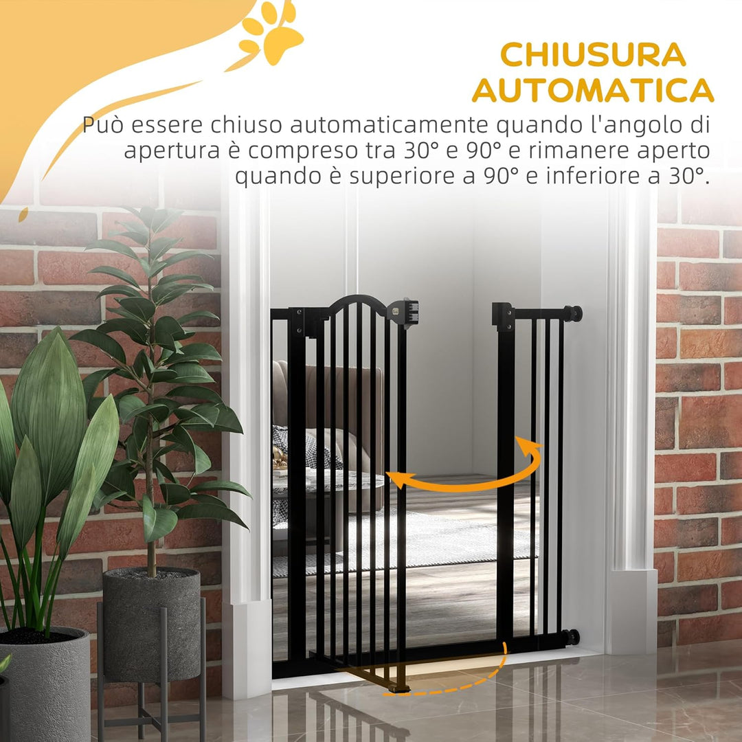 PawHut 78 cm Indoor-Hundegitter, Sicherheits-Hundegitter, 74-87 cm dehnbares Hundegitter mit doppelt
