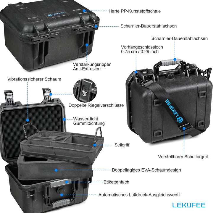 LEKUFEE wasserdichte Hartschalen-Tragetasche für DJI Osmo Action 6,Osmo Action 5 Pro/4/3,Standard Co