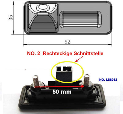 Kalakass 170°Winkel Auto HD CCD Kofferraum Rückfahrkamera Wasserdicht Rückansicht Kamera für A1 VW S