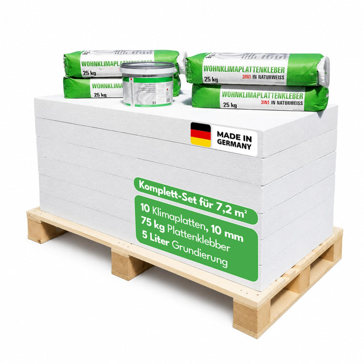 Klimaplatte 25mm Calciumsilikat Dämmplatte, anti Schimmel, für innen, Keller, Feuchtraum, Energiespa
