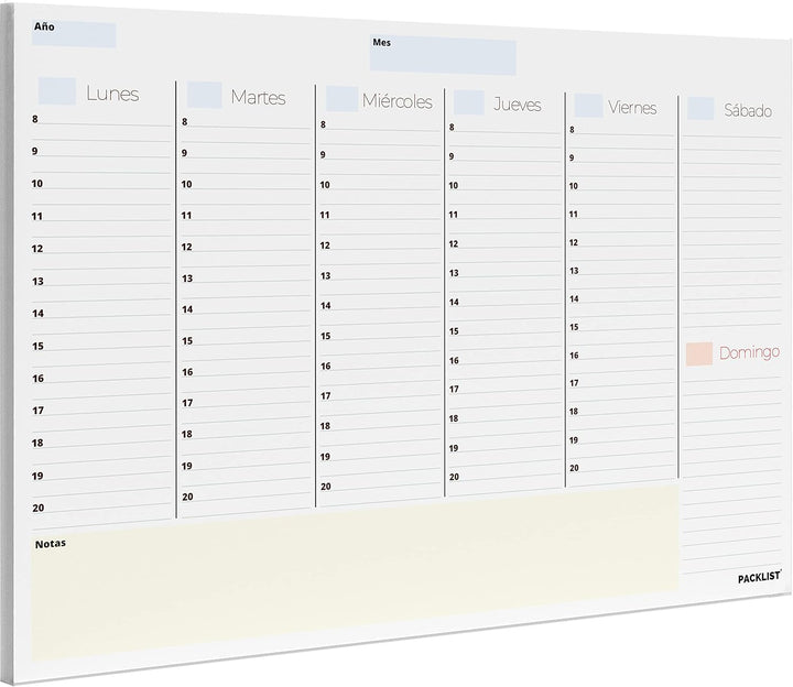 Planificador Semanal + Planificador Mensual - Pack de 2 planners Organizador A4, Planning de Escrito