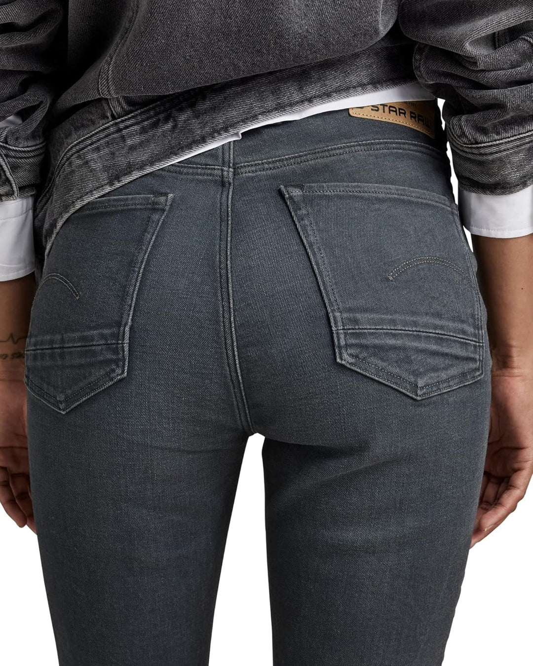 G-STAR Damen Kafey Ultra High Skinny Jeans 29W / 34L Grau (Worn in Tornado D15578-d185-d353), 29W /