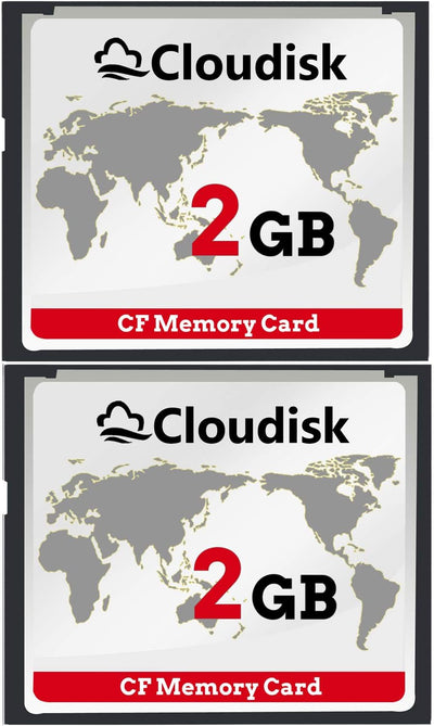 Cloudisk Pack von 2 Compact Flash Card (2GB), 2GB