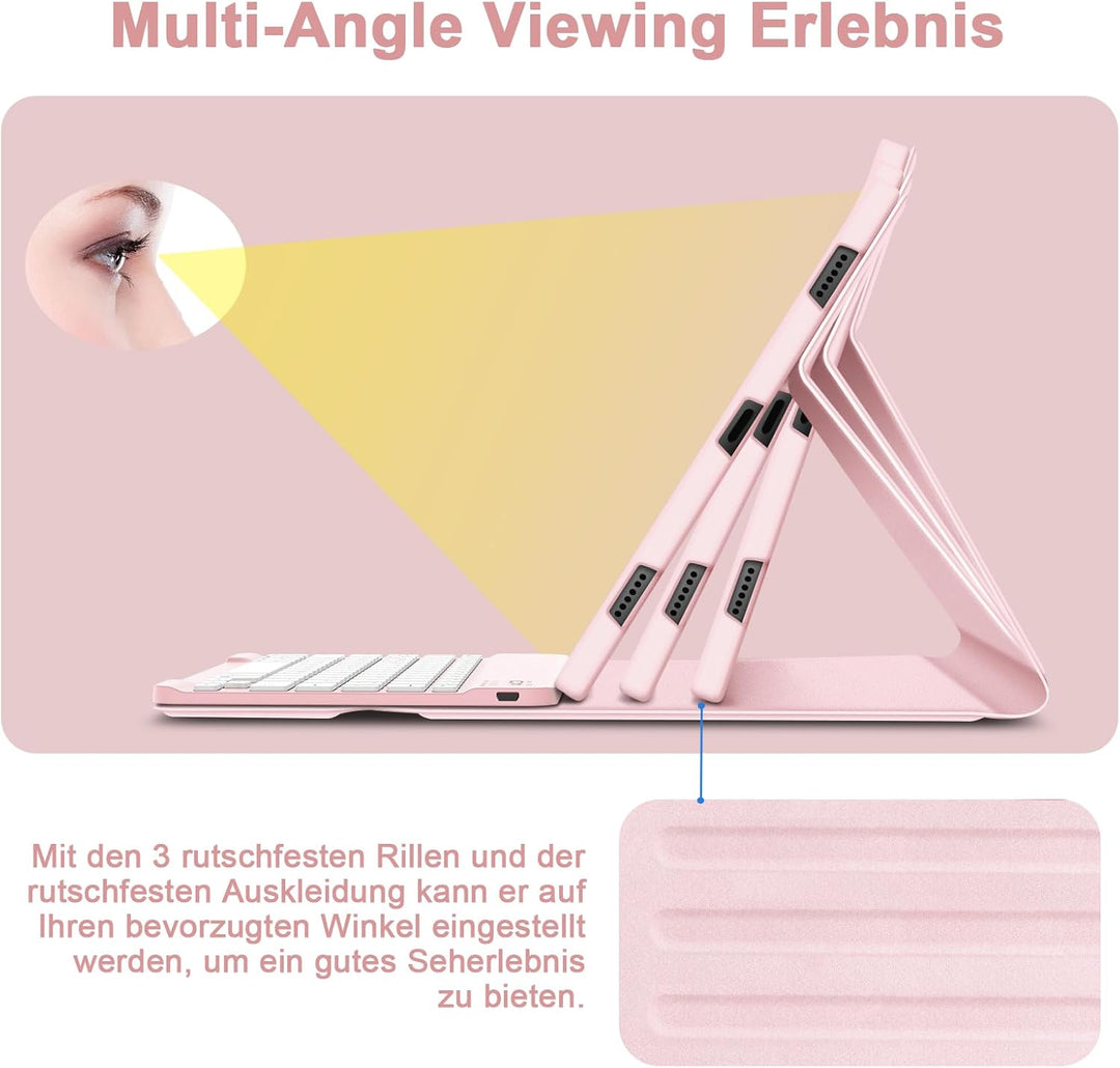 Bettdow für Samsung Galaxy Tab S10 Lite/ S10 FE 10,9" 2025 Tastatur Hülle, QWERTZ Layout Abnehmbarer