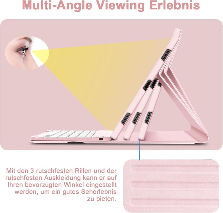 Bettdow für Samsung Galaxy Tab S10 Lite/ S10 FE 10,9" 2025 Tastatur Hülle, QWERTZ Layout Abnehmbarer